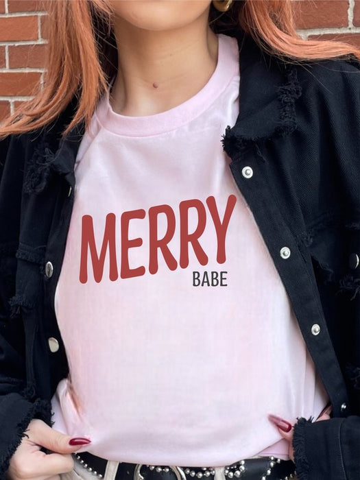 Merry Babe Graphic Short Sleeve Tee