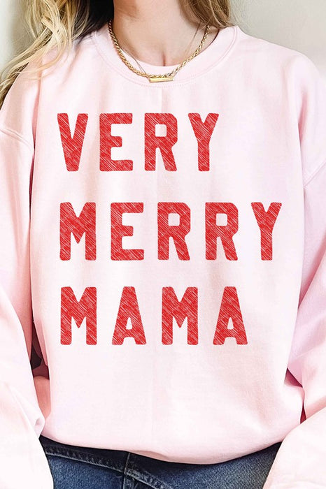 VERY MERRY MAMA OVERSIZED SWEATSHIRT