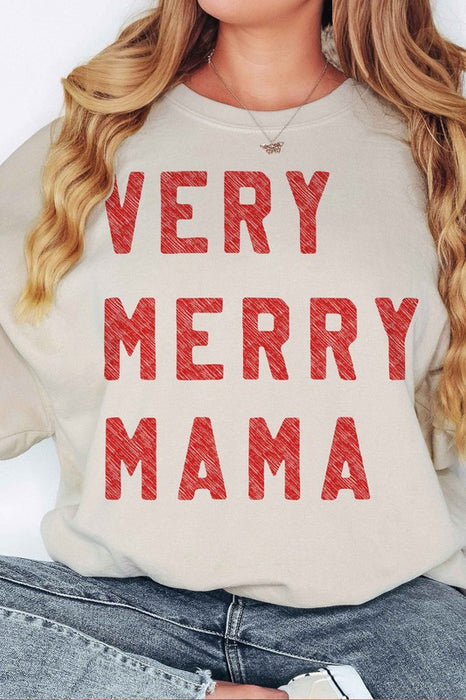 VERY MERRY MAMA OVERSIZED SWEATSHIRT