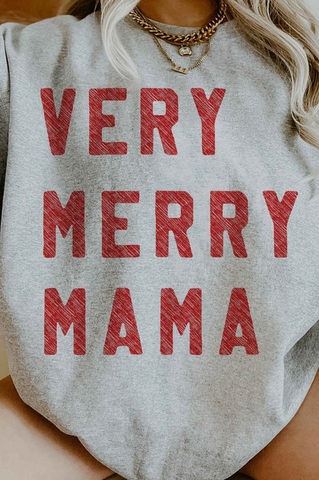 VERY MERRY MAMA OVERSIZED SWEATSHIRT