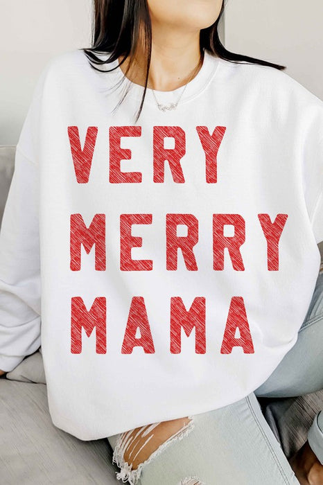 VERY MERRY MAMA OVERSIZED SWEATSHIRT