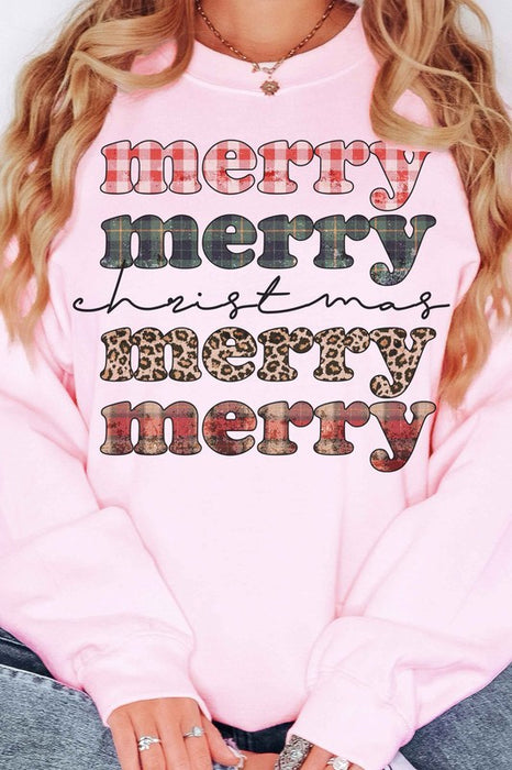 MERRY MERRY CHRISTMAS OVERSIZED SWEATSHIRT