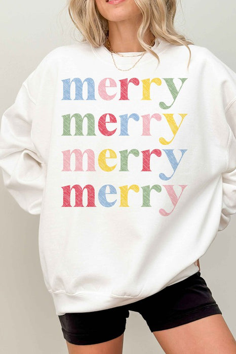 MERRY CHRISTMAS OVERSIZED SWEATSHIRT