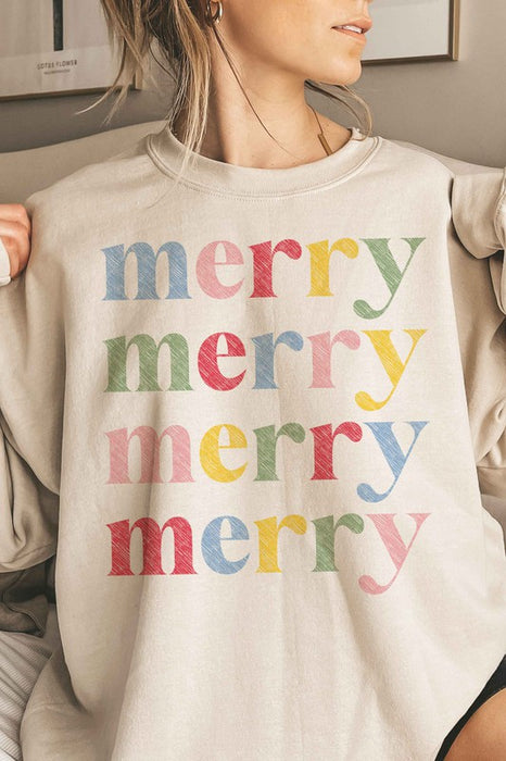 MERRY CHRISTMAS OVERSIZED SWEATSHIRT