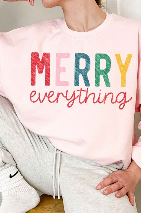 MERRY EVERYTHING CHRISTMAS OVERSIZED SWEATSHIRT