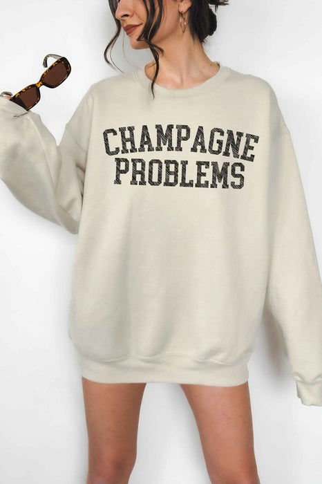 CHAMPAGNE PROBLEMS OVERSIZED SWEATSHIRT