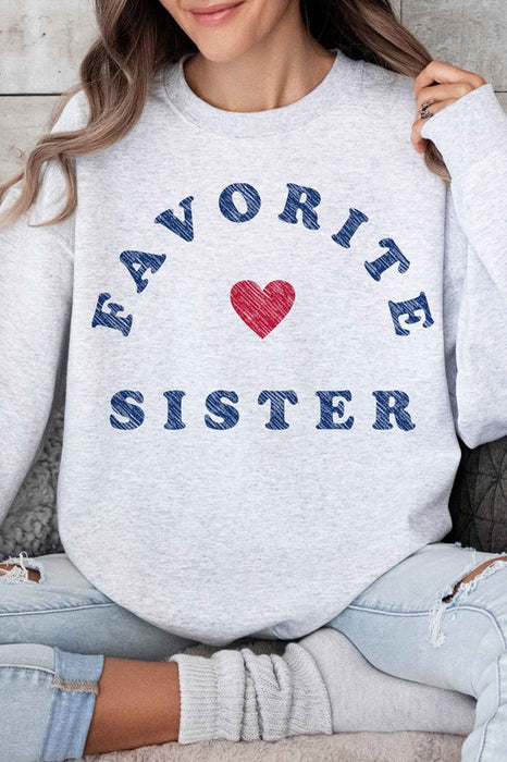 FAVORITE SISTER OVERSIZED SWEATSHIRT