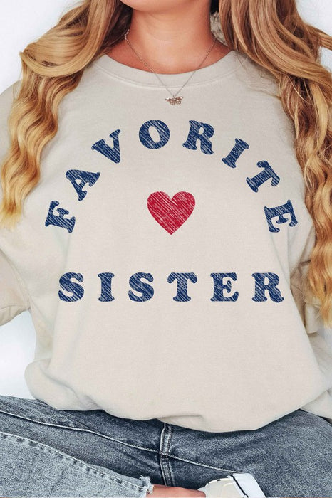 FAVORITE SISTER OVERSIZED SWEATSHIRT