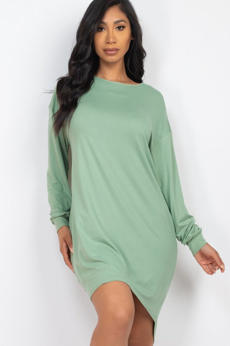 Cozy High Low Lounge oversize shirt Dress