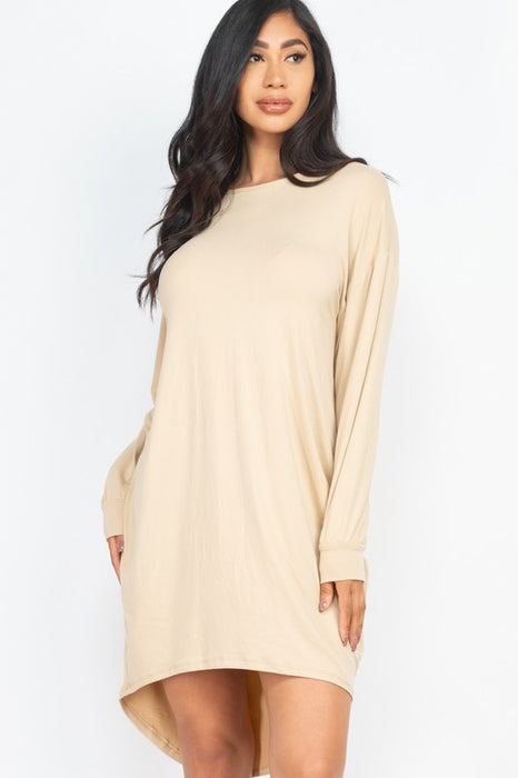 Cozy High Low Lounge oversize shirt Dress