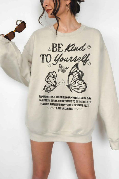 BE KIND TO YOURSELF OVERSIZED SWEATSHIRT