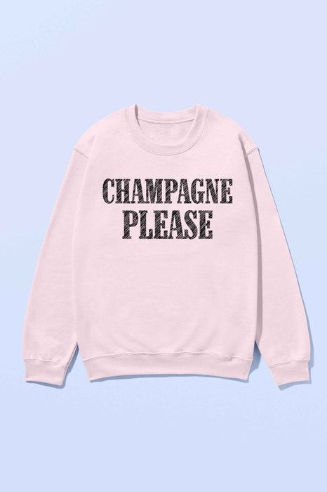 CHAMPAGNE PLEASE OVERSIZED SWEATSHIRT