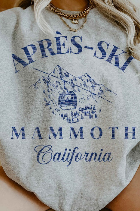 APRES SKI MAMMOTH CALIFORNIA OVERSIZED SWEATSHIRT