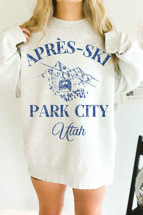 APRES SKI PARK CITY UTAH OVERSIZED SWEATSHIRT