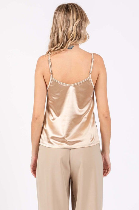 Plus Satin Tank Top