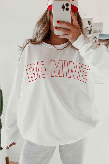 BE MINE VALENTINES OVERSIZED SWEATSHIRT