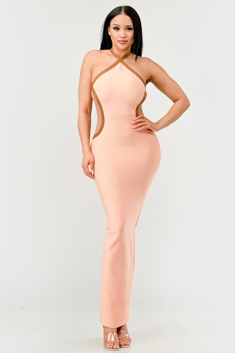 Peaches and Cream Infinity Gown Bandage dress