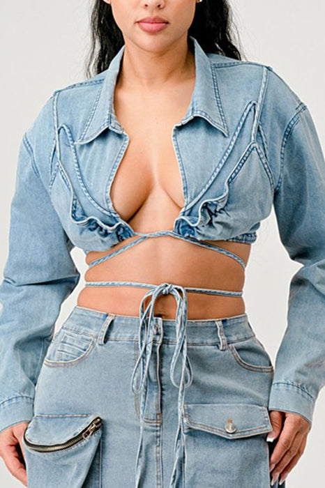 Denim Desire Crop Jacket