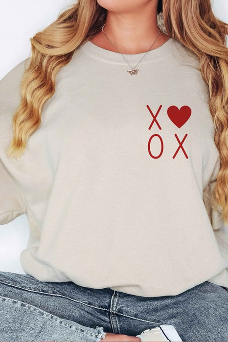 XOXO VALENTINES POCKET OVERSIZED SWEATSHIRT