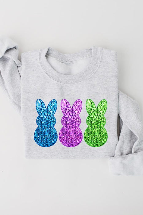 Easter Bunny Graphic Fleece Sweatshirts