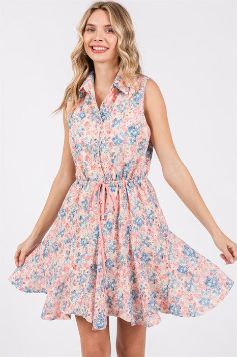 Floral Eyelet Mini Dress