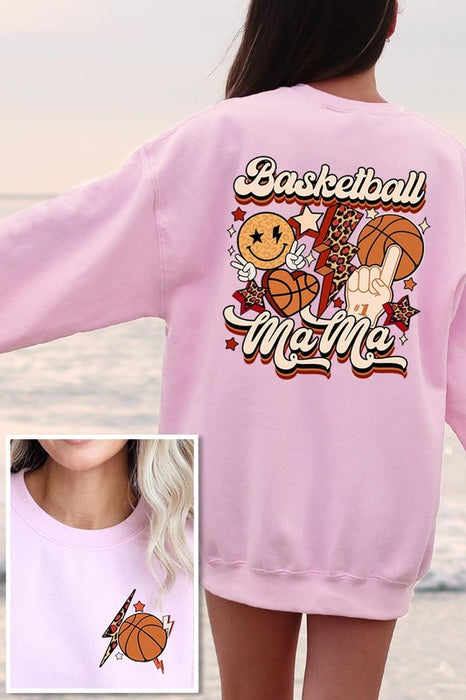 Basketball Front Back Graphic Fleece Sweatshirts