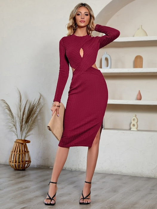 Women's Sexy Sleeveless Cut Out Slim Bodycon Dress