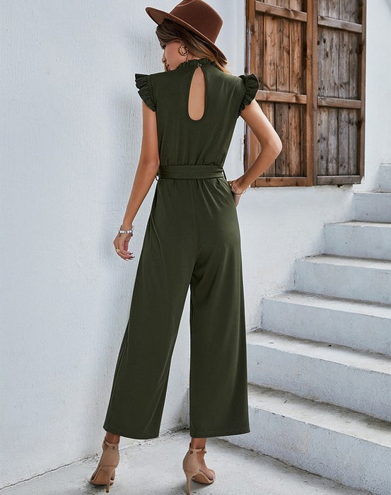 Women's Sleeveless Wide Leg Romper Jumpshuits