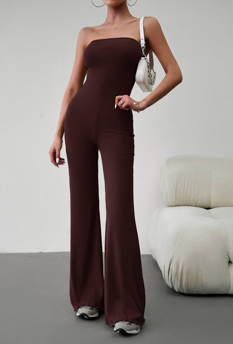 Women's Strapless Off Shoulder Jumpsuit