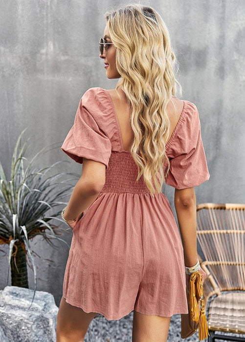 Womens High Waist Ruffle Sleeves Outfits Jumpsuits