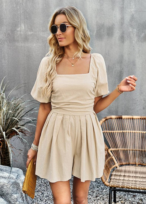 Womens High Waist Ruffle Sleeves Outfits Jumpsuits