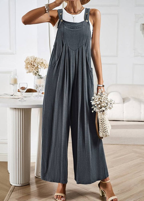 Womens Overalls Casual Wide Leg Jumpsuits Bib