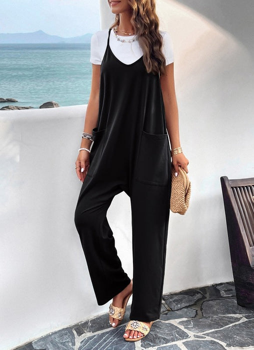 Womens Sleeveless Jumpsuits Spaghetti Strap