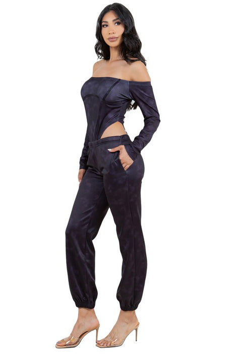 WOMEN FASHION TWO PIECE PANTS SET