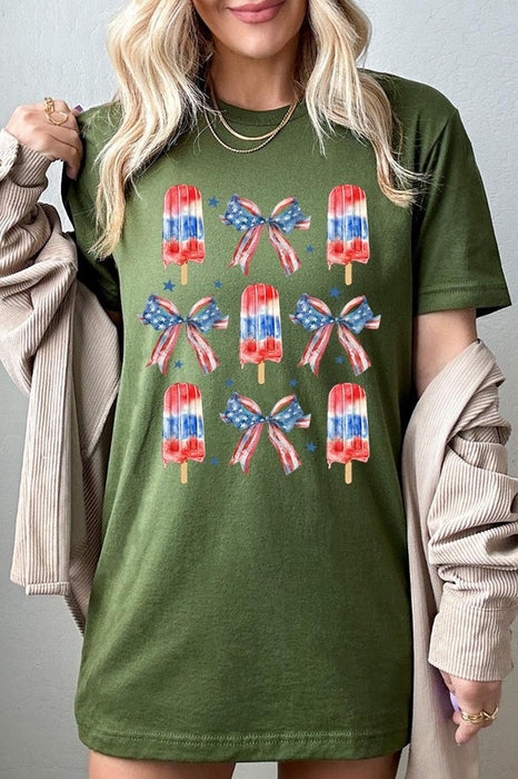 America Popsicle Graphic T Shirts