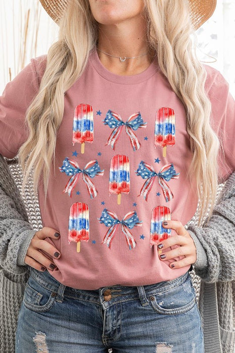 America Popsicle Graphic T Shirts