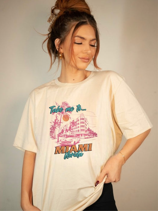 Take Me To Miami Florida Graphic Tee