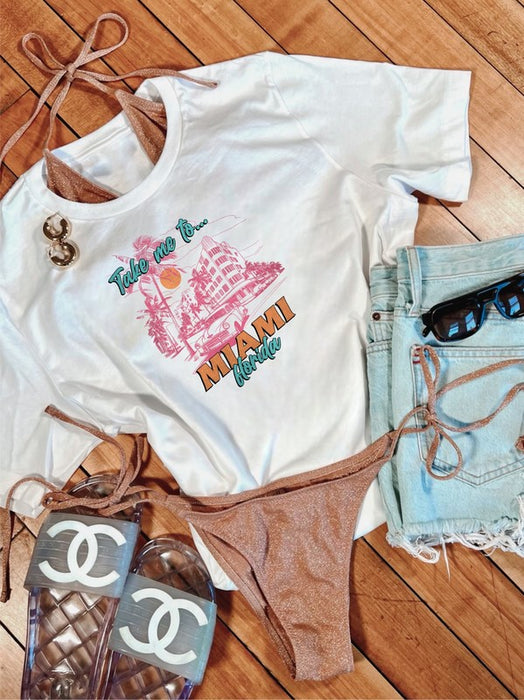 Take Me To Miami Florida Graphic Tee