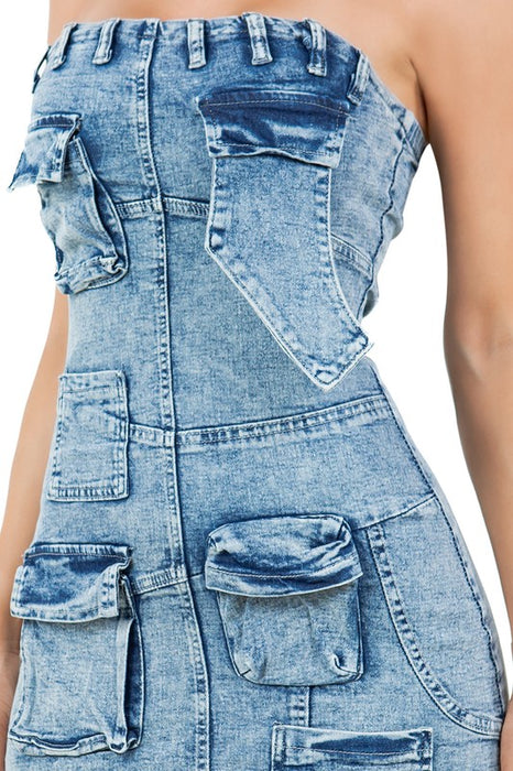 WOMEN FASHION DENIM DRESS