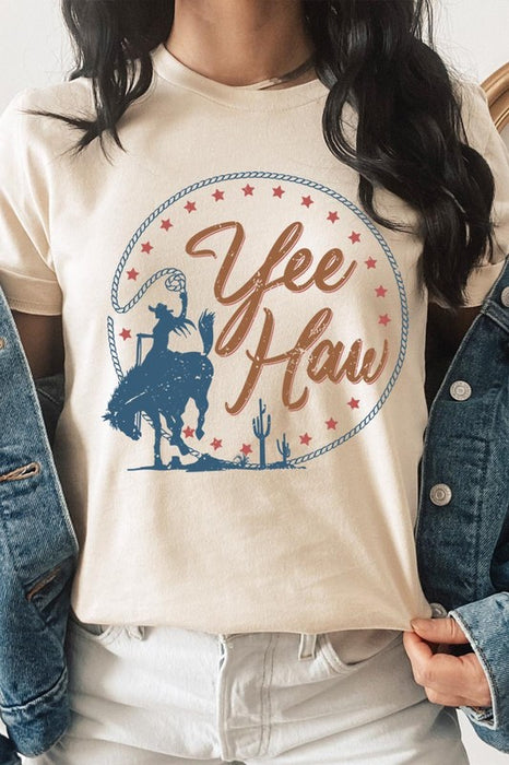 Yee Haw Cowgirl Graphic T Shirts