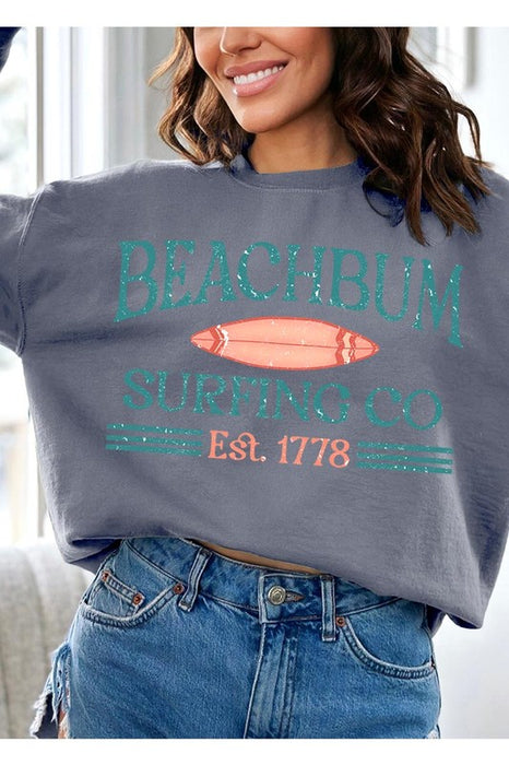 Beachbum Surfing Co Graphic Fleece Sweatshirts