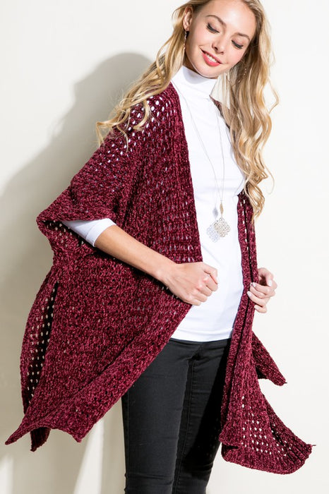 CARDIGAN CAPE PONCHO