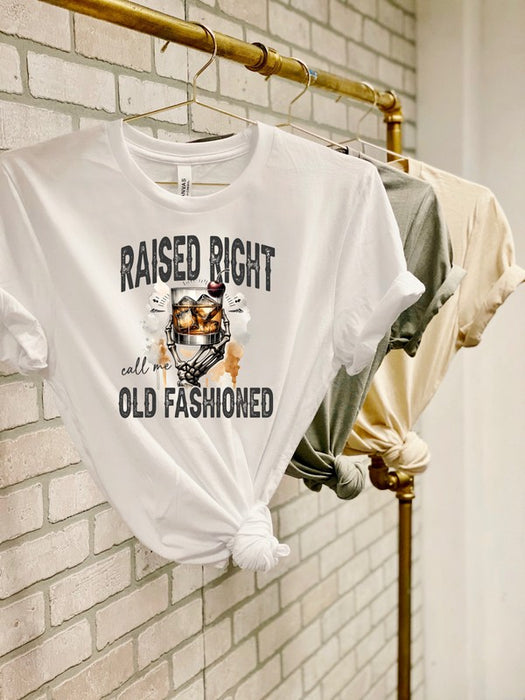 Raised Right Old Fashioned Graphic Boutique Tee
