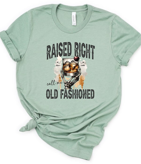 Raised Right Old Fashioned Graphic Boutique Tee