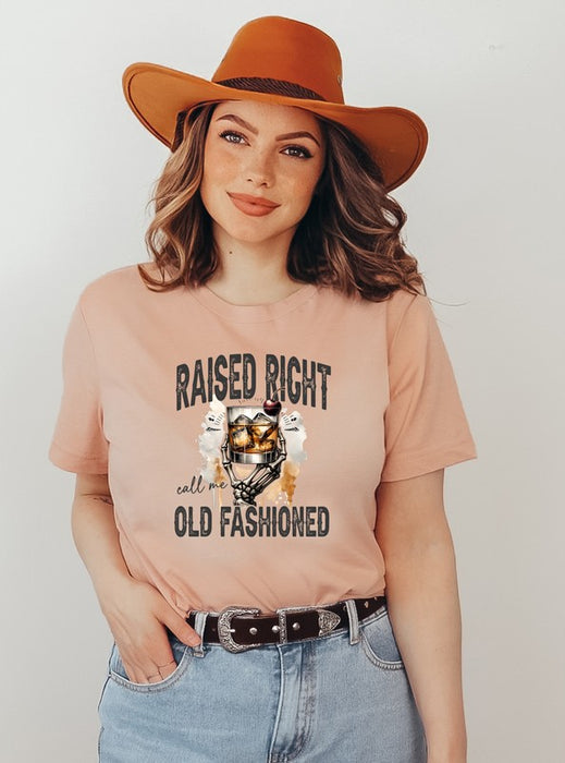 Raised Right Old Fashioned Graphic Boutique Tee