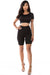 2PC SET CROP TOP WITH BICYCLE PANT - E2G World