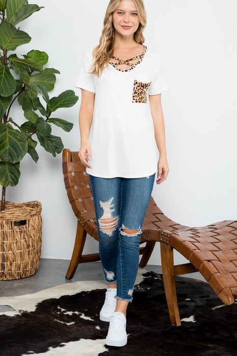 PLUS ANIMAL PRINT BASIC TOP