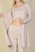 3Piece Set Cardigan, Crop Tank Top and Pants Set - E2G World