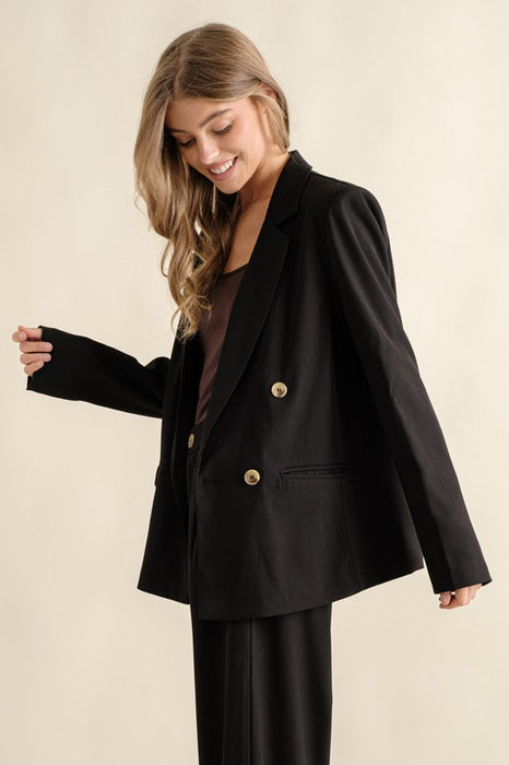 DOUBLE BUTTON BLAZER JACKET