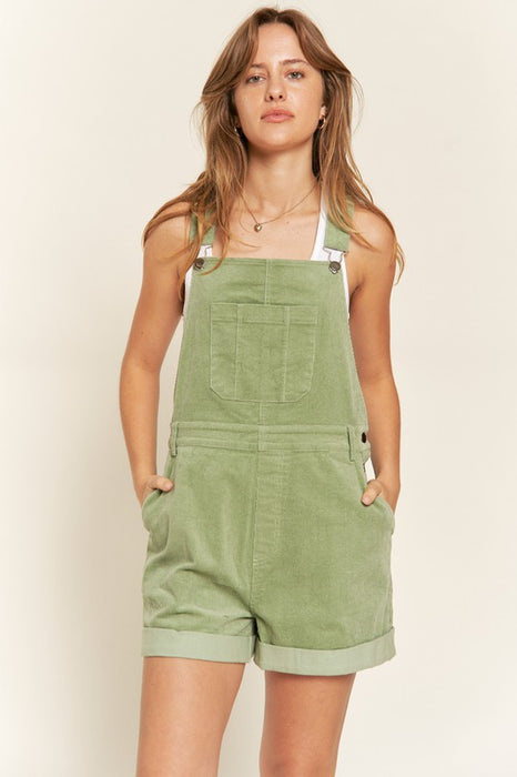 Corduroy Adjustable Shoulder Straps Overall PLUS